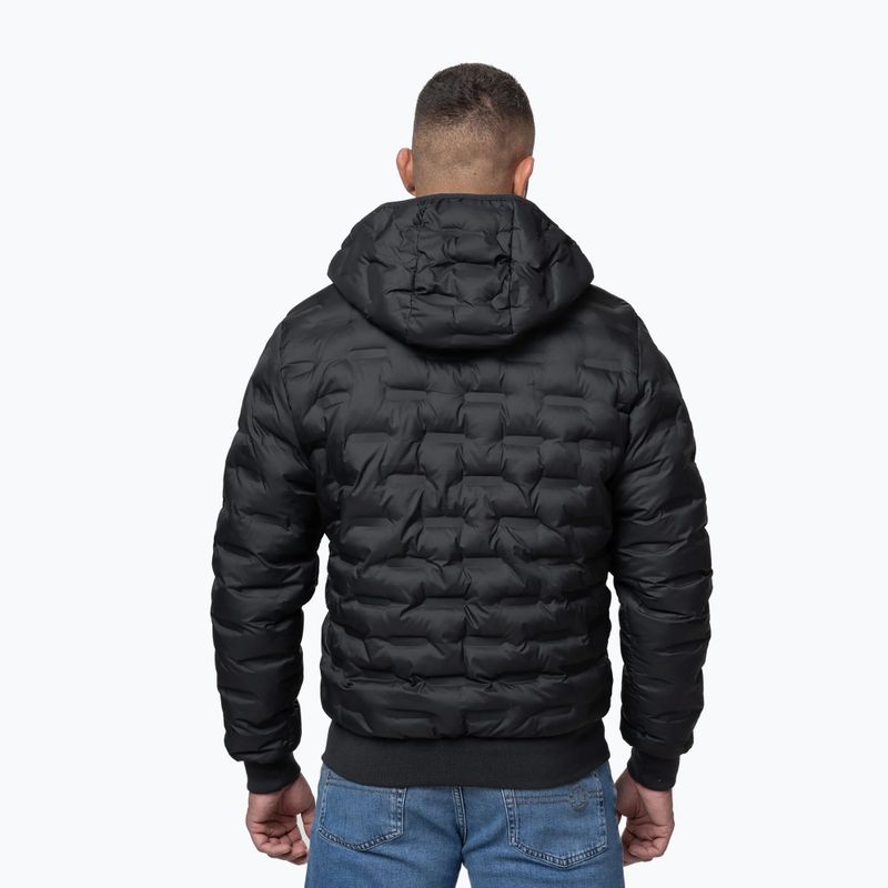 Kurtka zimowa męska Pitbull Fisk Quilted Hooded black 3