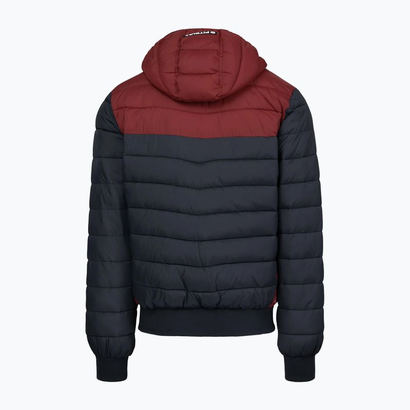 Kurtka zimowa męska Pitbull Rubio Quilted Hooded dark navy/red 6