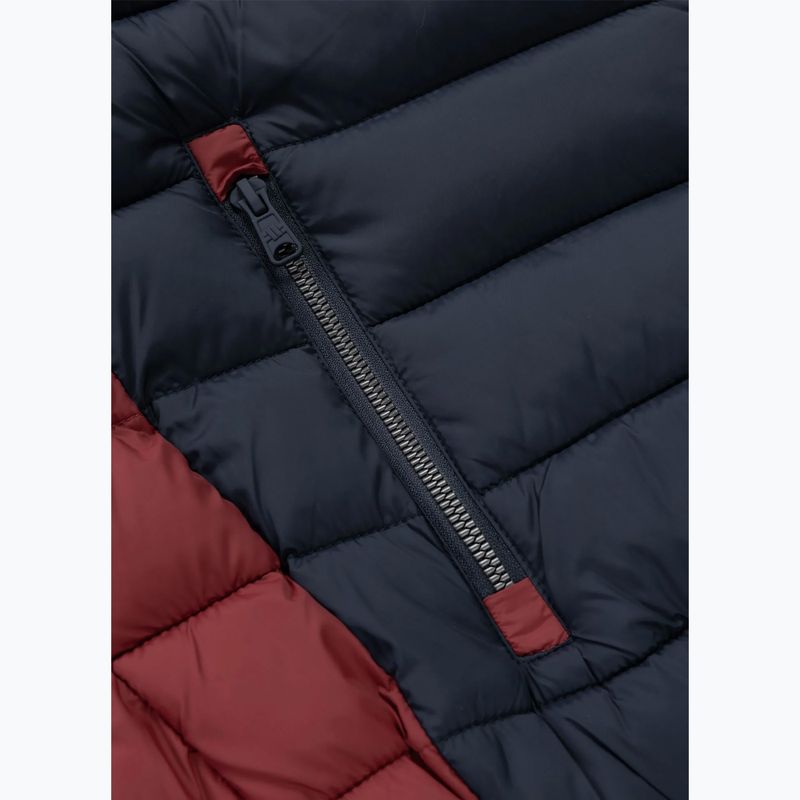 Kurtka zimowa męska Pitbull Rubio Quilted Hooded dark navy/red 11