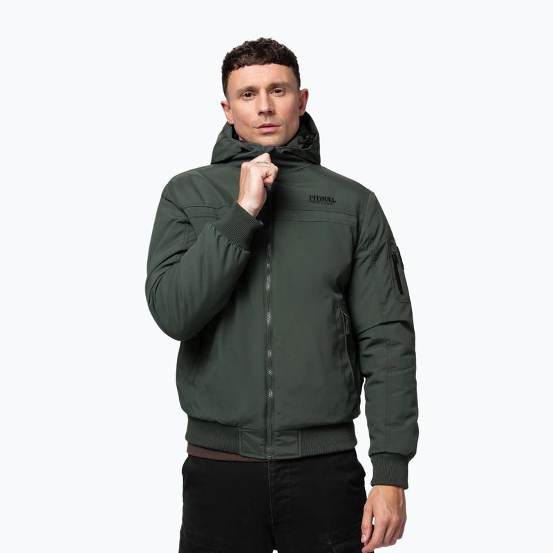 Kurtka zimowa męska Pitbull Balboa 2 Hooded dark green 4