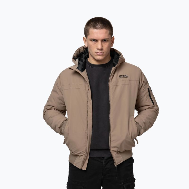 Kurtka zimowa męska Pitbull Balboa 2 Hooded dark sand 4