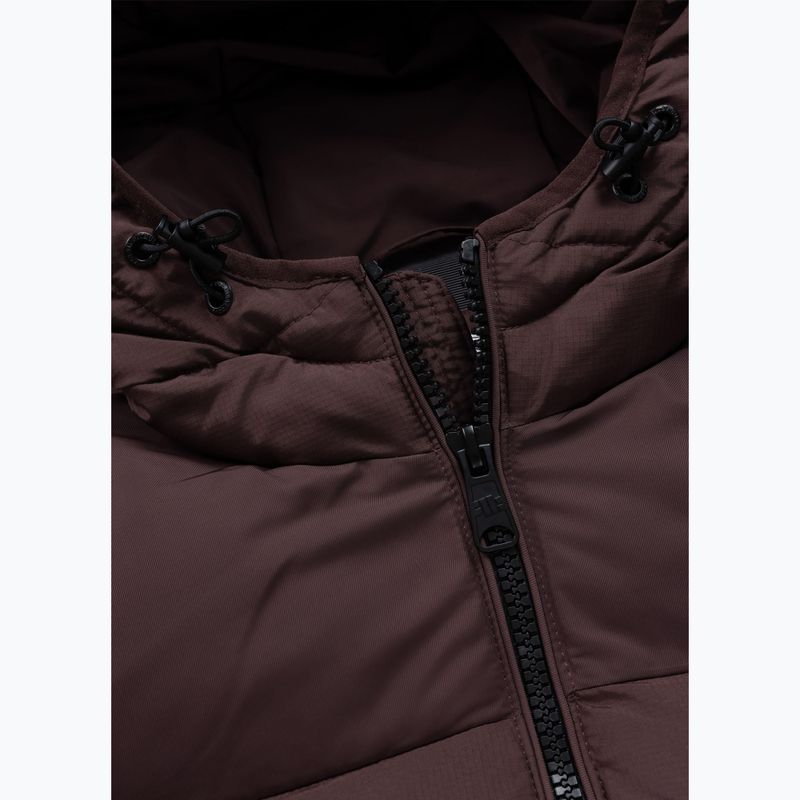 Kurtka zimowa męska Pitbull Dillon Quilted Hooded burgundy 7