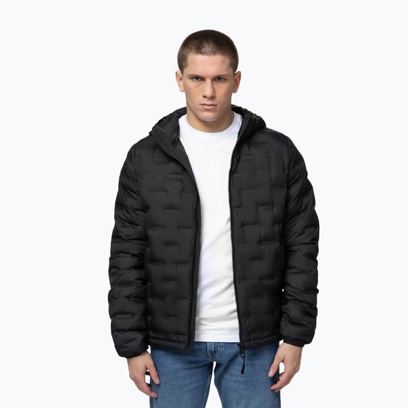 Kurtka zimowa męska Pitbull Camino Quilted Hooded black 4