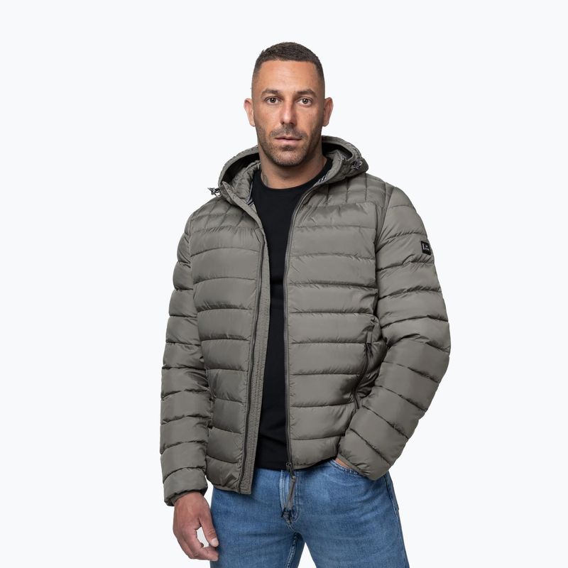 Kurtka zimowa męska Pitbull Foothill Hooded Padded taupe 4