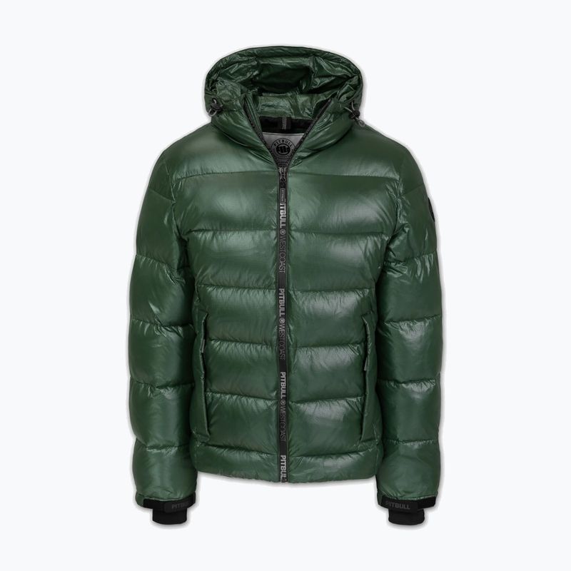 Kurtka zimowa męska Pitbull Pepperwood Ribstop Padded Hooded black/green 5