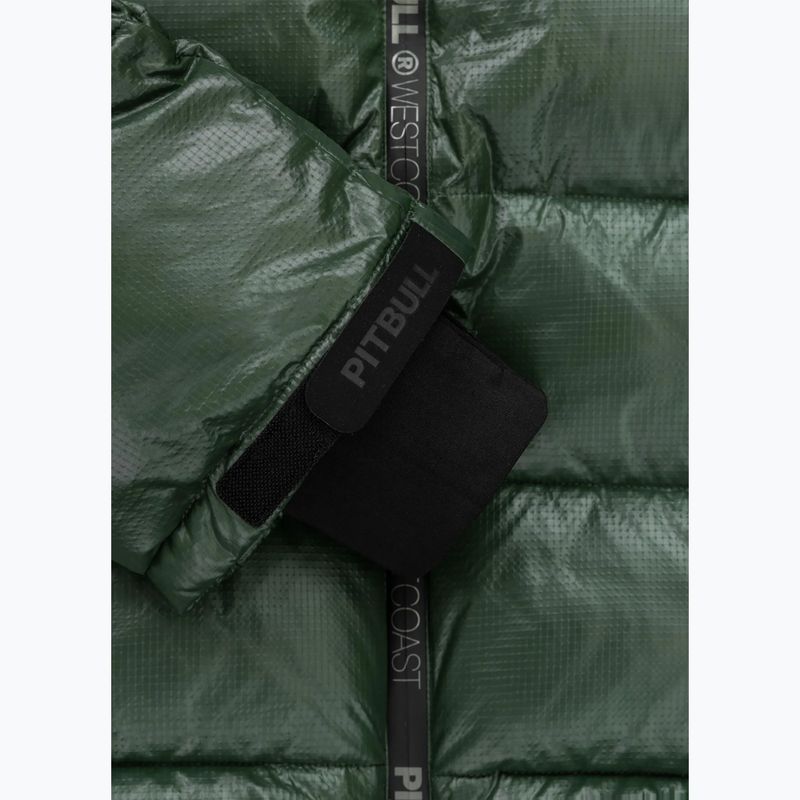 Kurtka zimowa męska Pitbull Pepperwood Ribstop Padded Hooded black/green 12