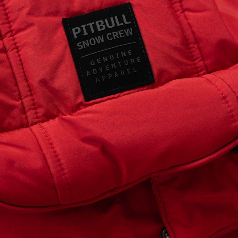 Kurtka zimowa męska Pitbull Piedmont Quilted Hooded fluo/red 6