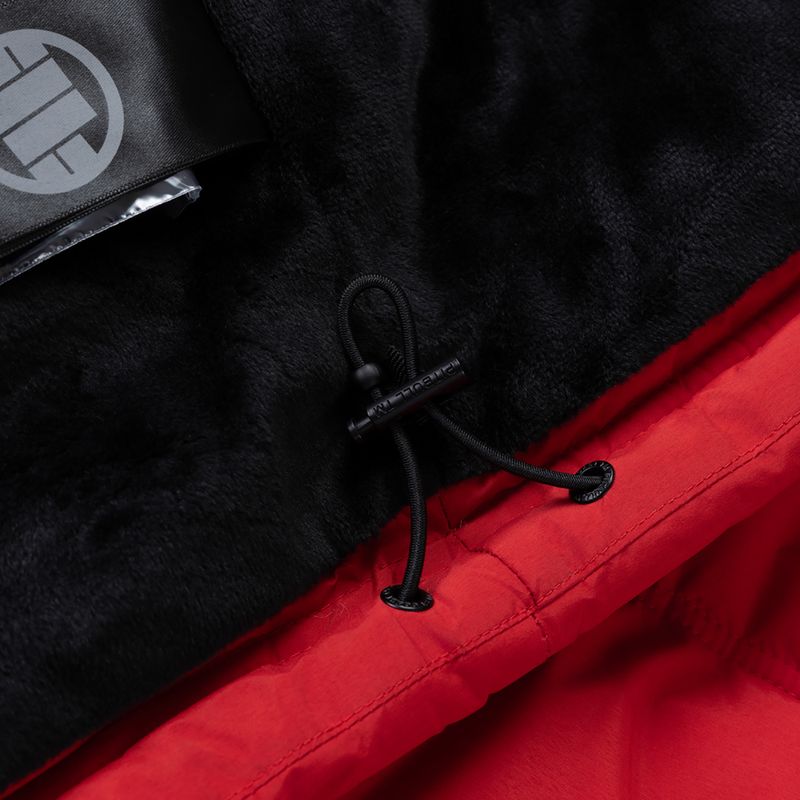 Kurtka zimowa męska Pitbull Piedmont Quilted Hooded fluo/red 12