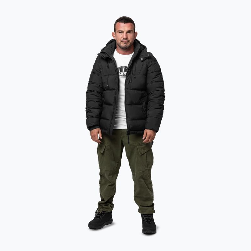 Kurtka zimowa męska Pitbull Piedmont Quilted Hooded black 2