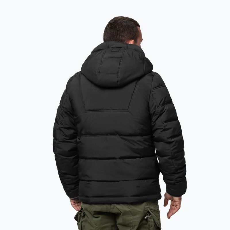 Kurtka zimowa męska Pitbull Piedmont Quilted Hooded black 3