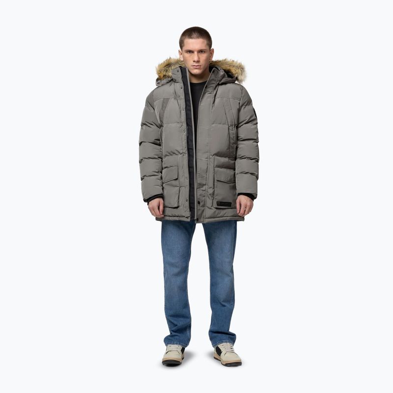 Kurtka zimowa męska Pitbull Forest Hooded Parka taupe 2