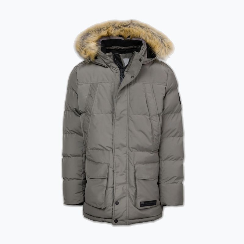 Kurtka zimowa męska Pitbull Forest Hooded Parka taupe 5