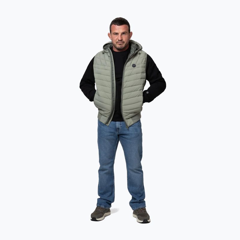 Bezrękawnik męski Pitbull Naylor Padded Hooded dusty salvia 2