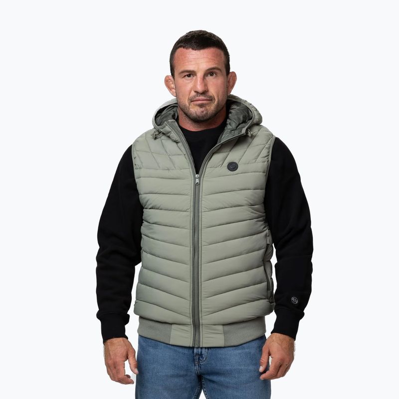 Bezrękawnik męski Pitbull Naylor Padded Hooded dusty salvia 3