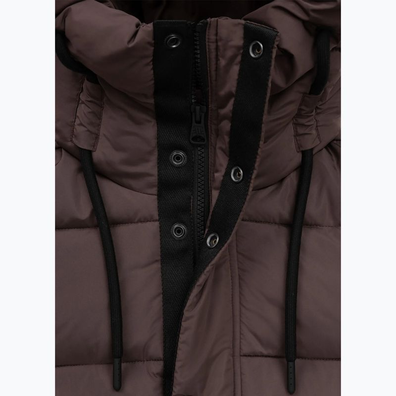 Kurtka zimowa damska Pitbull Amalia Padded Hooded dark chocolate 7