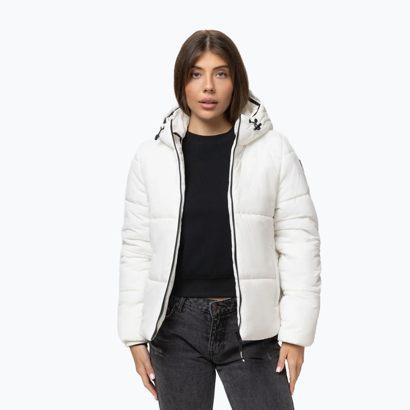 Kurtka zimowa damska Pitbull Vista Quilted Hooded off white 4