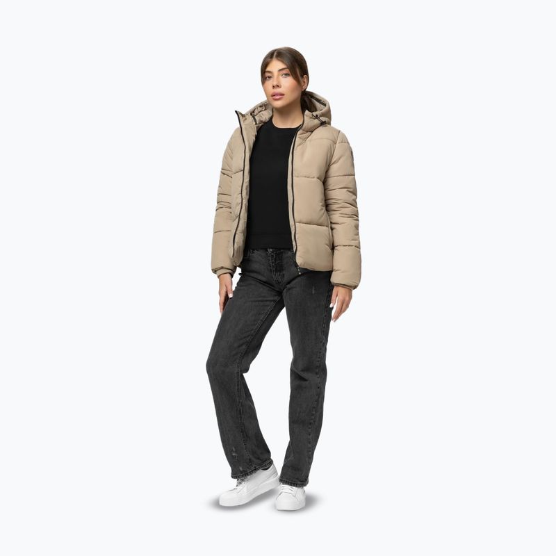 Kurtka zimowa damska Pitbull Vista Quilted Hooded dark sand 2