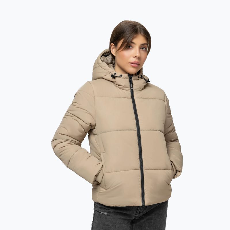 Kurtka zimowa damska Pitbull Vista Quilted Hooded dark sand 4