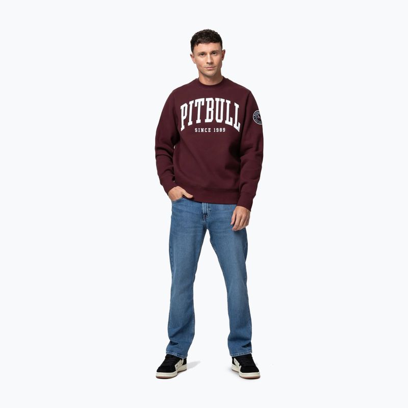 Bluza męska Pitbull Norton Crewneck dark burgundy 2