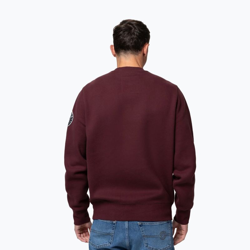Bluza męska Pitbull Norton Crewneck dark burgundy 3