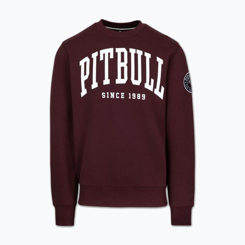 Bluza męska Pitbull Norton Crewneck dark burgundy 4