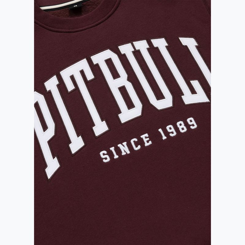 Bluza męska Pitbull Norton Crewneck dark burgundy 7