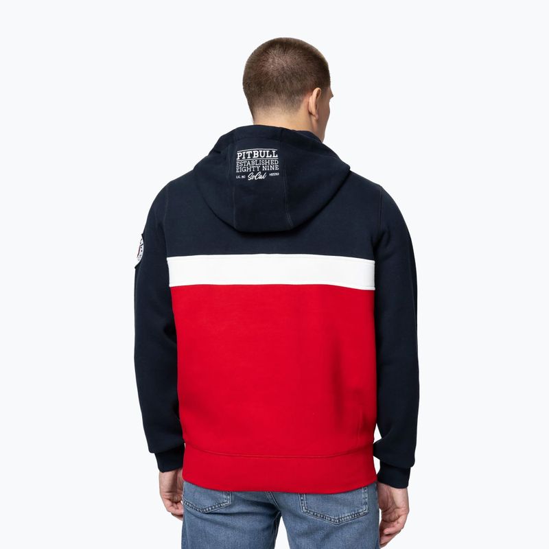 Bluza męska Pitbull Gibson Hooded dark navy/red 3