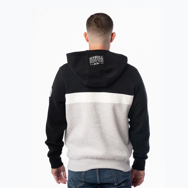 Bluza męska Pitbull Gibson Hooded black/grey melange 3