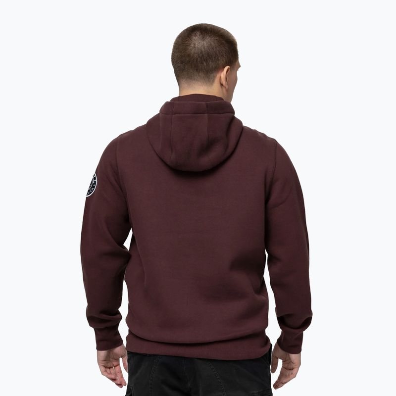 Bluza męska Pitbull Norton Hooded dark burgundy 3
