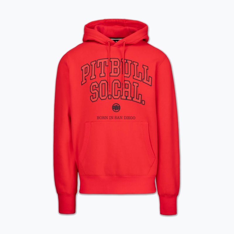 Bluza męska Pitbull So Cal Hooded fluo/red 4