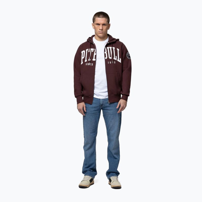 Bluza męska Pitbull Norton Hooded Zip dark burgundy 2
