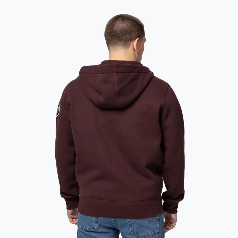 Bluza męska Pitbull Norton Hooded Zip dark burgundy 3