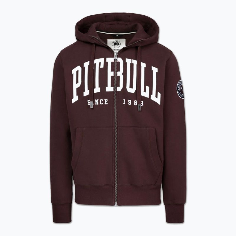 Bluza męska Pitbull Norton Hooded Zip dark burgundy 5