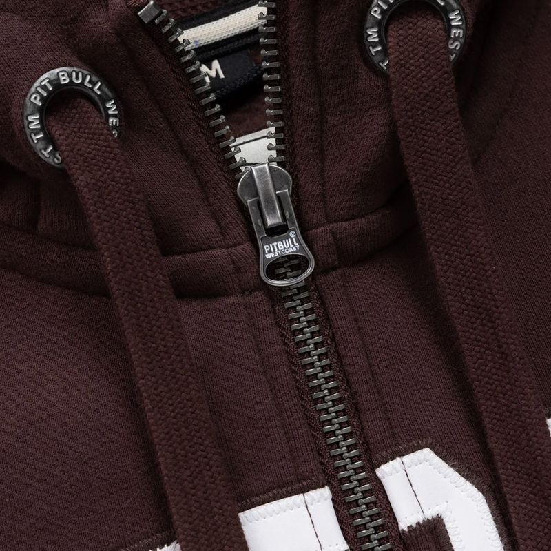 Bluza męska Pitbull Norton Hooded Zip dark burgundy 7