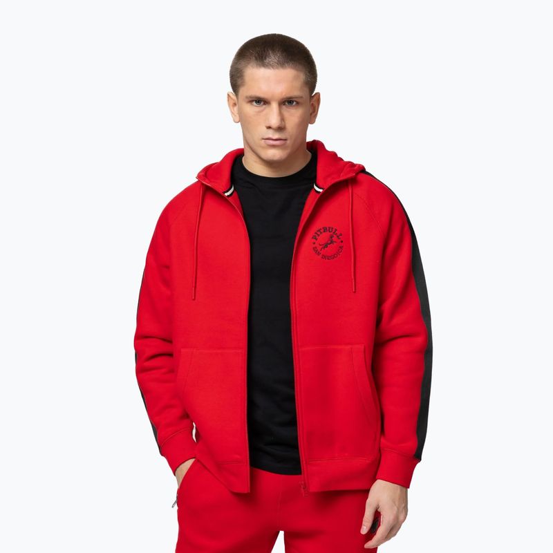 Bluza męska Pitbull San Diego Ca Hooded Zip red 4
