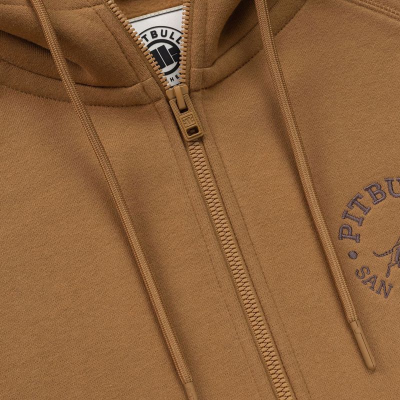 Bluza męska Pitbull San Diego Ca Hooded Zip honey yellow 7
