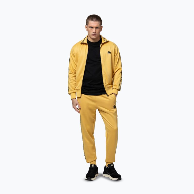 Bluza męska Pitbull Trackjacket Tape Logo Terry Group pale yellow 2