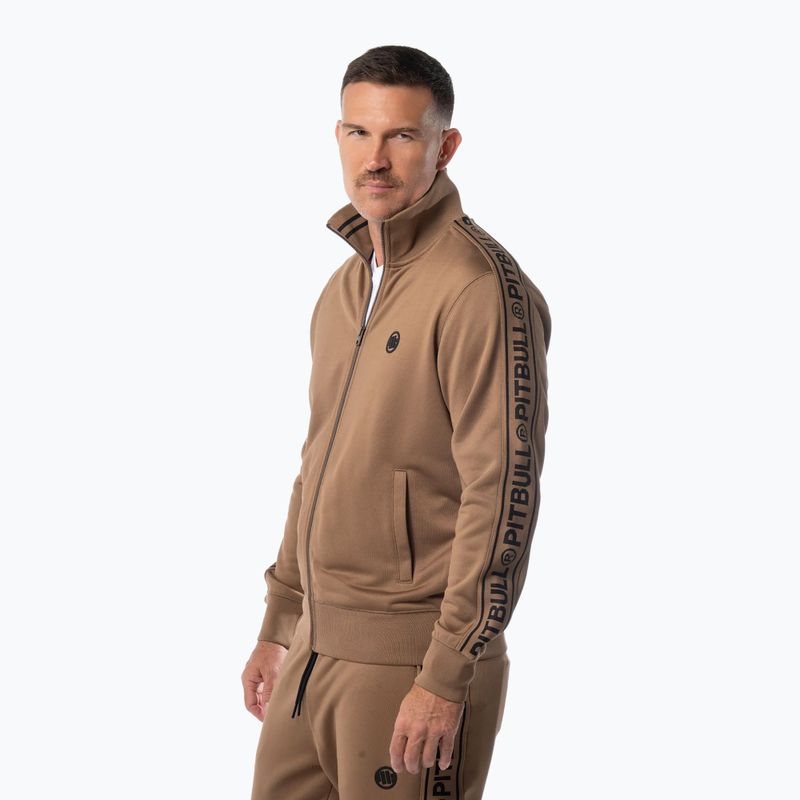 Bluza męska Pitbull Trackjacket Tape Logo Terry Group coyote brown 3
