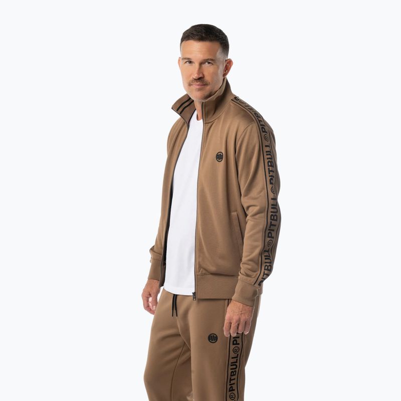 Bluza męska Pitbull Trackjacket Tape Logo Terry Group coyote brown 4