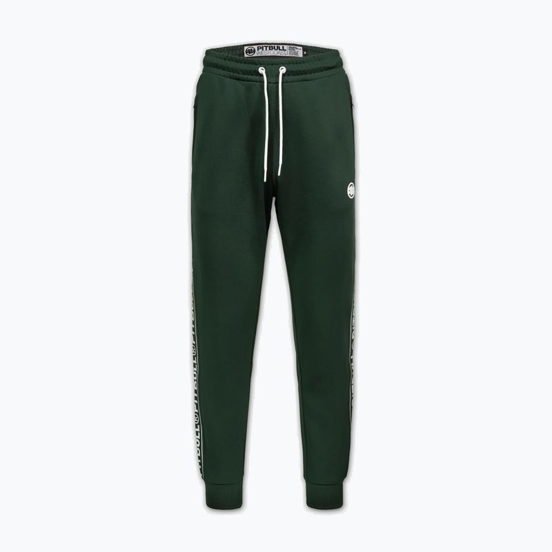 Spodnie męskie Pitbull Trackpants Tape Logo Terry Group bottle green 6