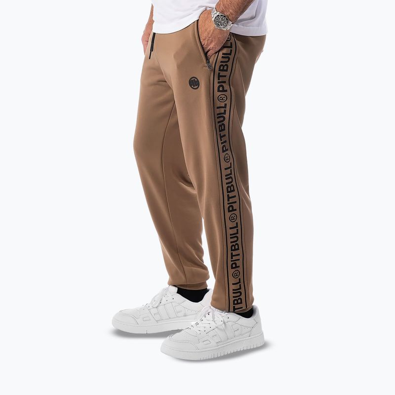 Spodnie męskie Pitbull Trackpants Tape Logo Terry Group coyote brown