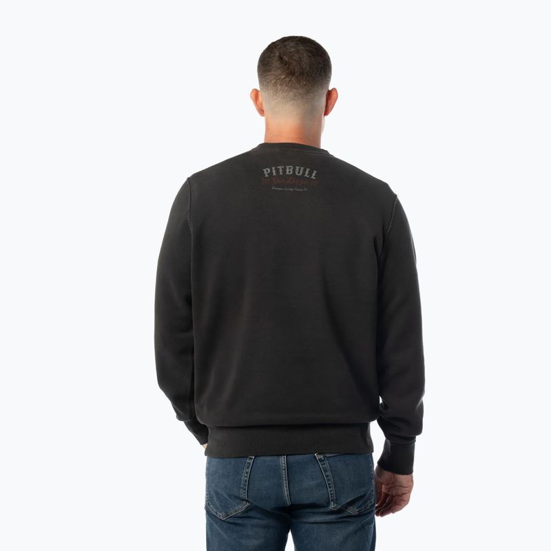 Bluza męska Pitbull Strenght & Respect Crewneck washed dark graphite 3