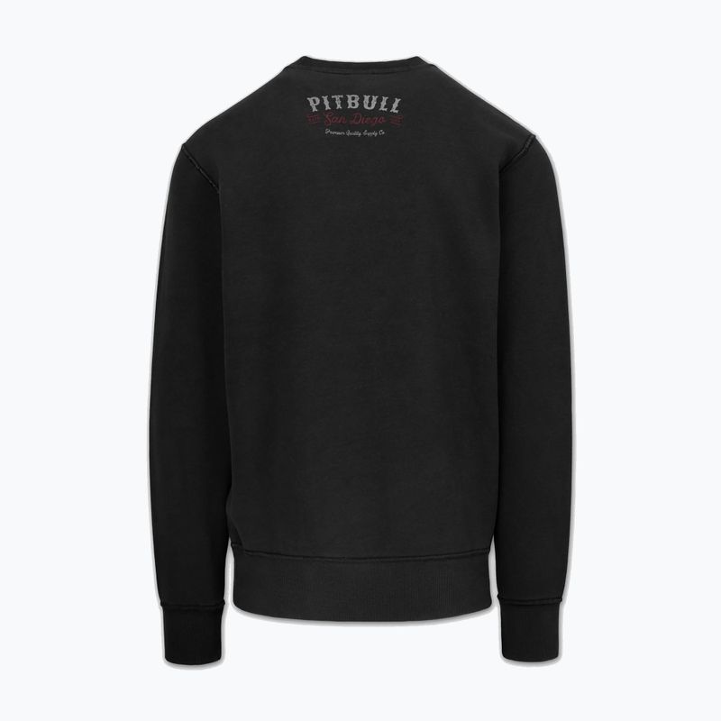 Bluza męska Pitbull Strenght & Respect Crewneck washed dark graphite 6