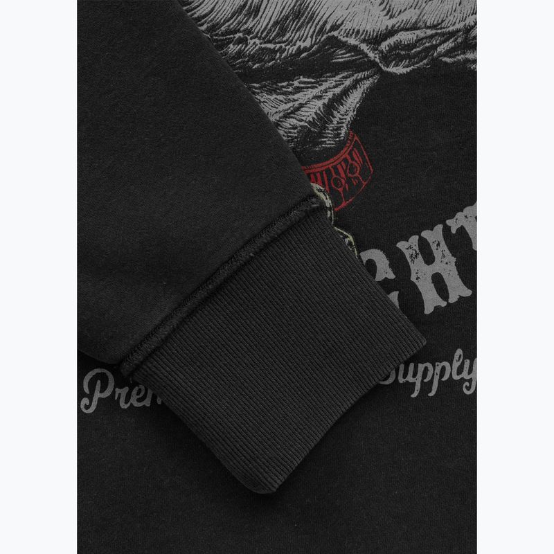 Bluza męska Pitbull Strenght & Respect Crewneck washed dark graphite 10