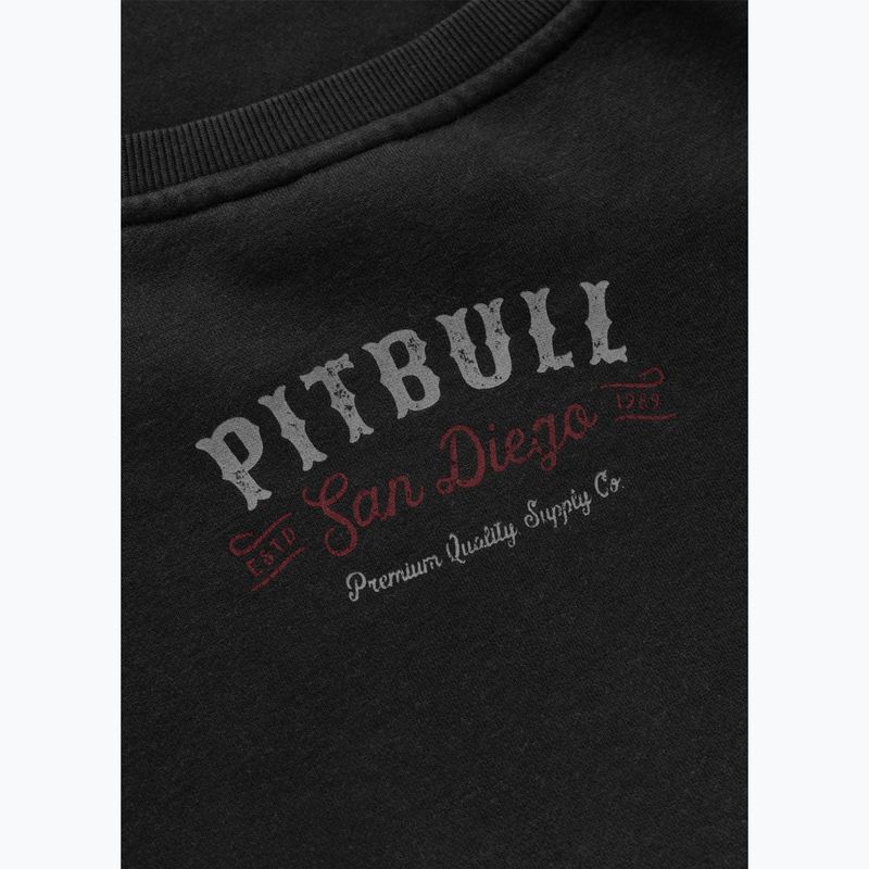Bluza męska Pitbull Strenght & Respect Crewneck washed dark graphite 11