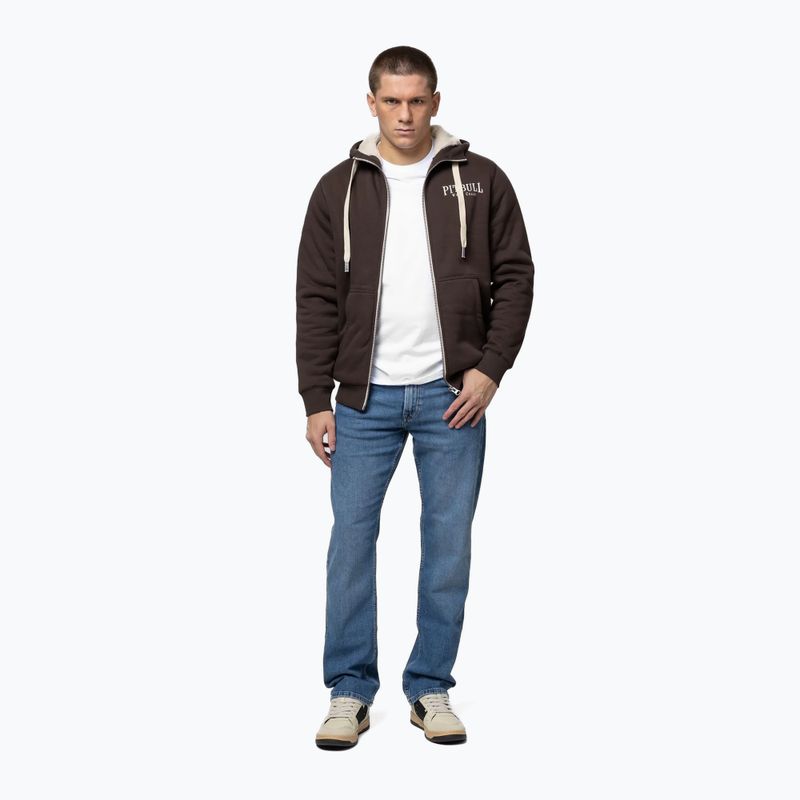 Bluza męska Pitbull Ruffin Detroit Hooded Zip dark chocolate 2