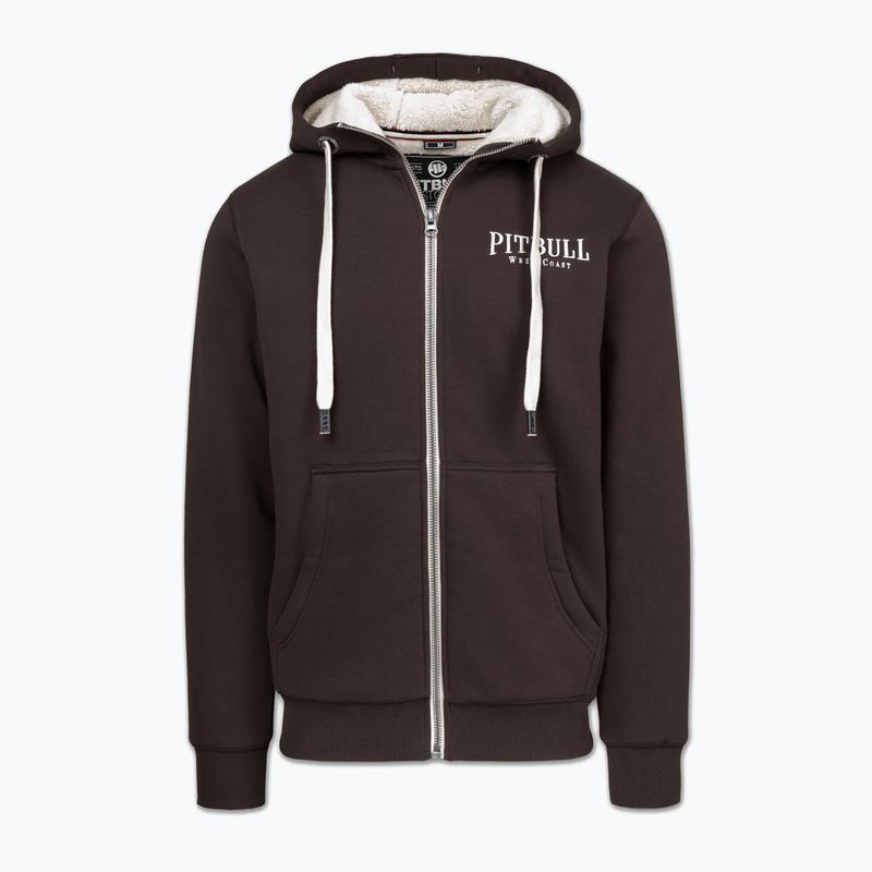 Bluza męska Pitbull Ruffin Detroit Hooded Zip dark chocolate 5