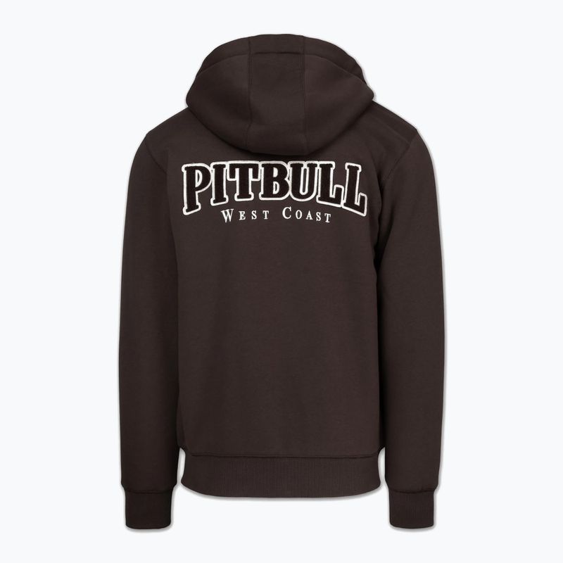 Bluza męska Pitbull Ruffin Detroit Hooded Zip dark chocolate 6