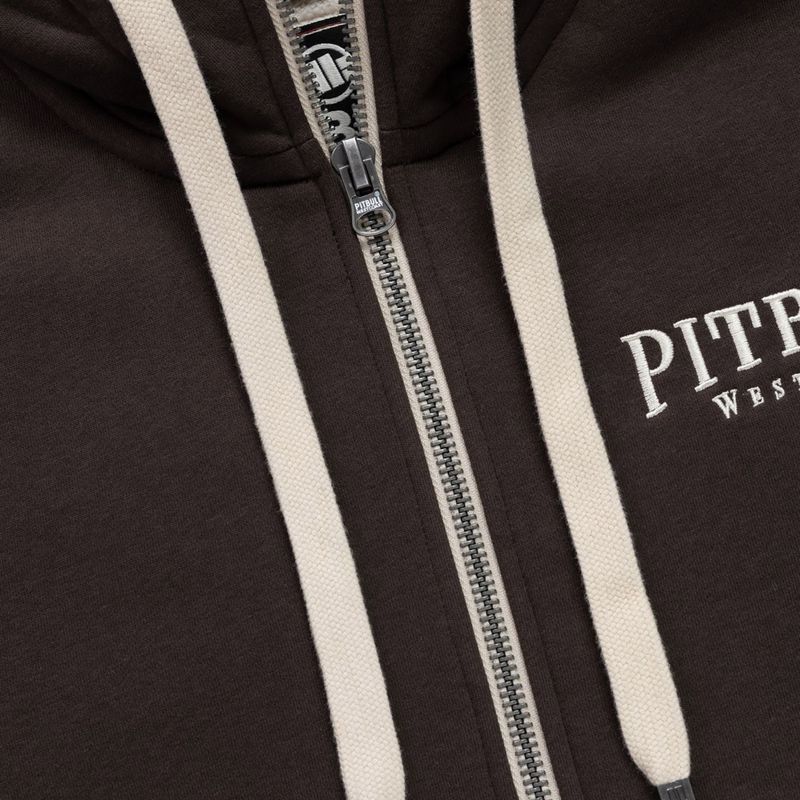 Bluza męska Pitbull Ruffin Detroit Hooded Zip dark chocolate 7