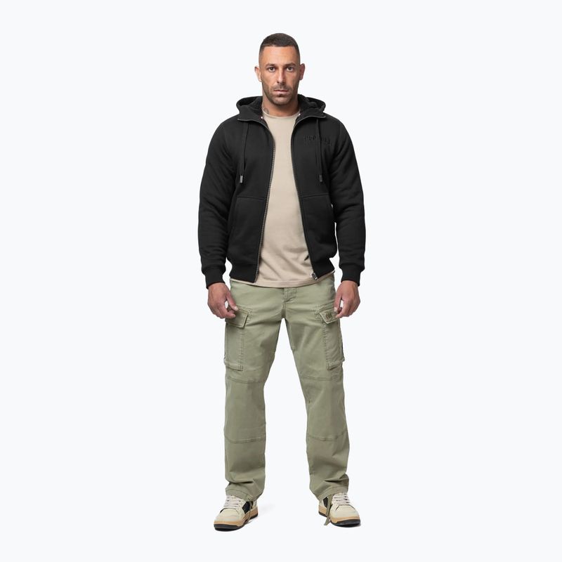 Bluza męska Pitbull Ruffin Detroit Hooded Zip black/black 2